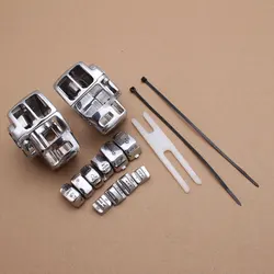 Chrome Switch Housing Cover+10 Caps for Harley 883 XL1200 Road for King/Electra Glide for Harley Electra Glide Road Glide new