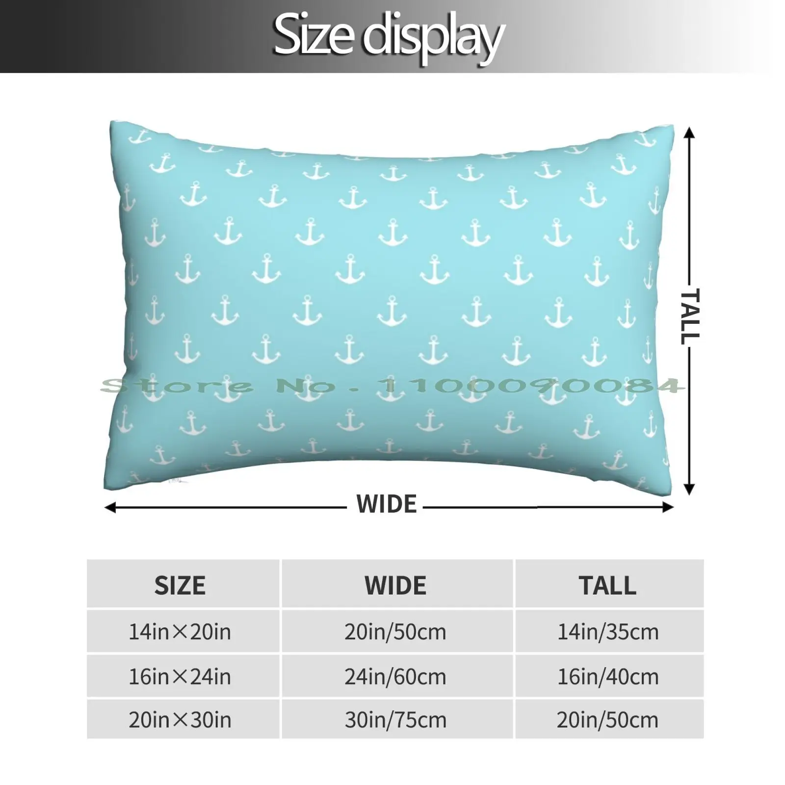 Blue Anchor Print Pillow Case 20x30 50*75 Sofa Bedroom Cryptocurrency Hodl Litecoin Hodl Ltc Ltc Coin Ltc Crypto Bitcoin