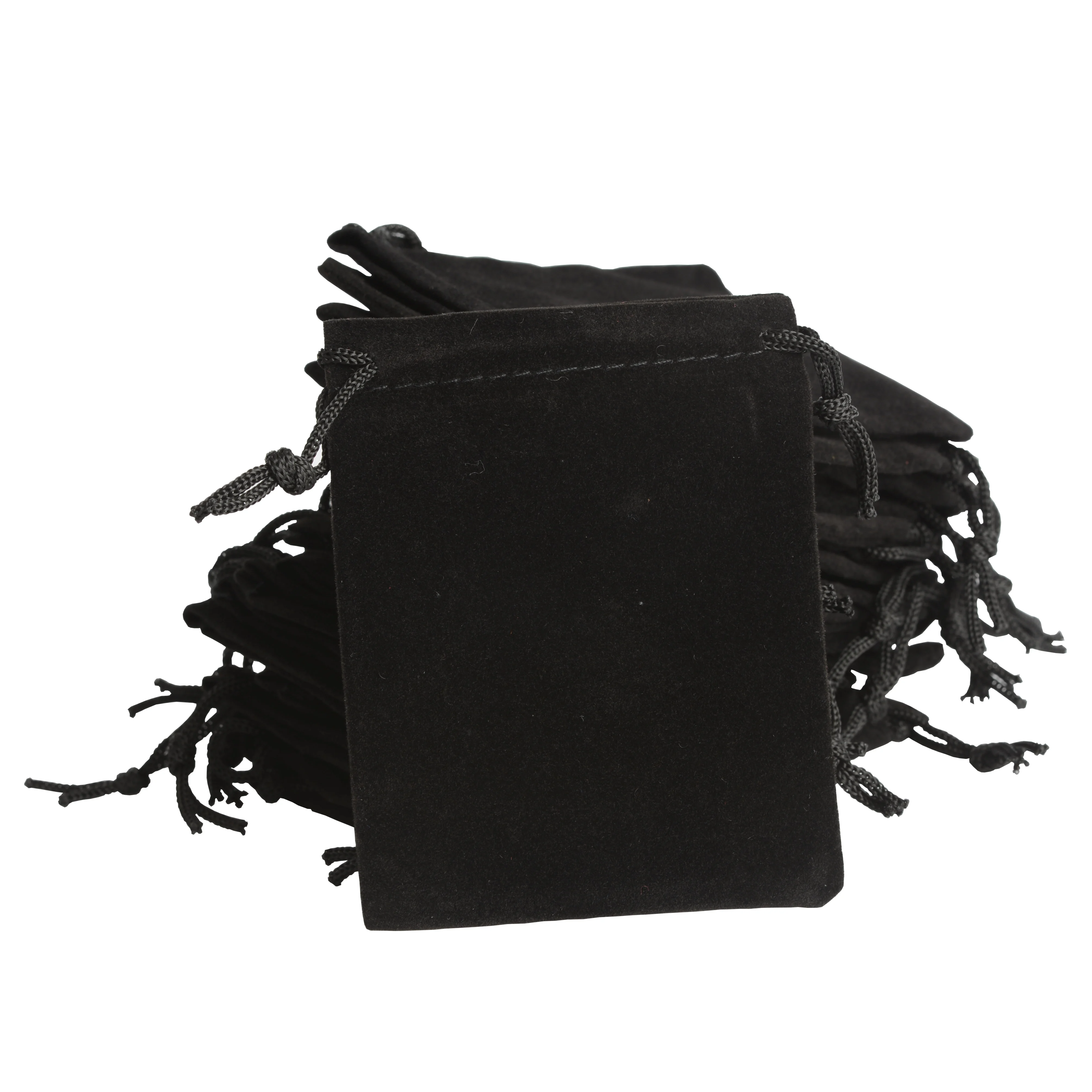 New 100pcs 12*10Cm Black Velvet Gift Drawstring Pouch Bags Wedding Holiday New Year Christmas Party Gift Bag Jewelry Packaging