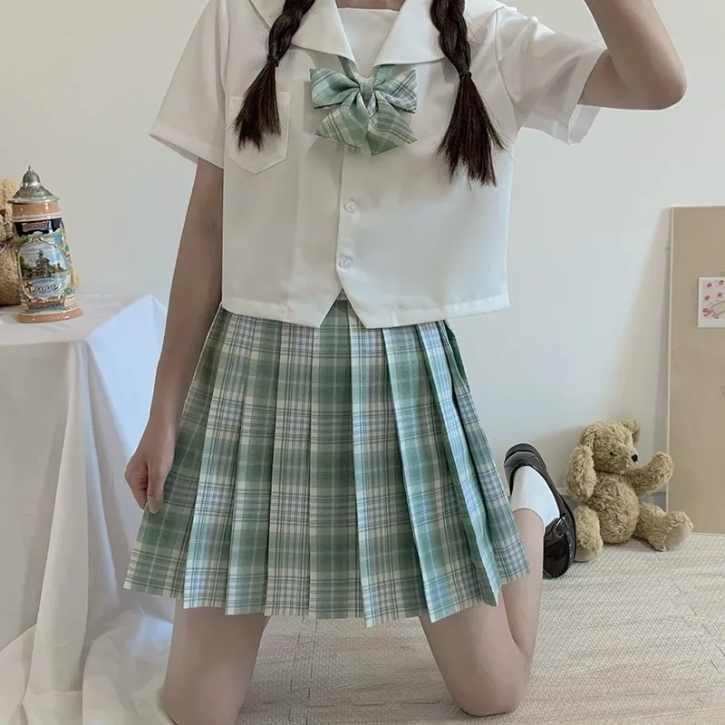 Japan Kanto Kanto Kansai Hals Korte Mouw Wit Blouse Shirt Voor Meisjes Middelbare School Uniformen Schooljurk Jk Uniform Top Zomer