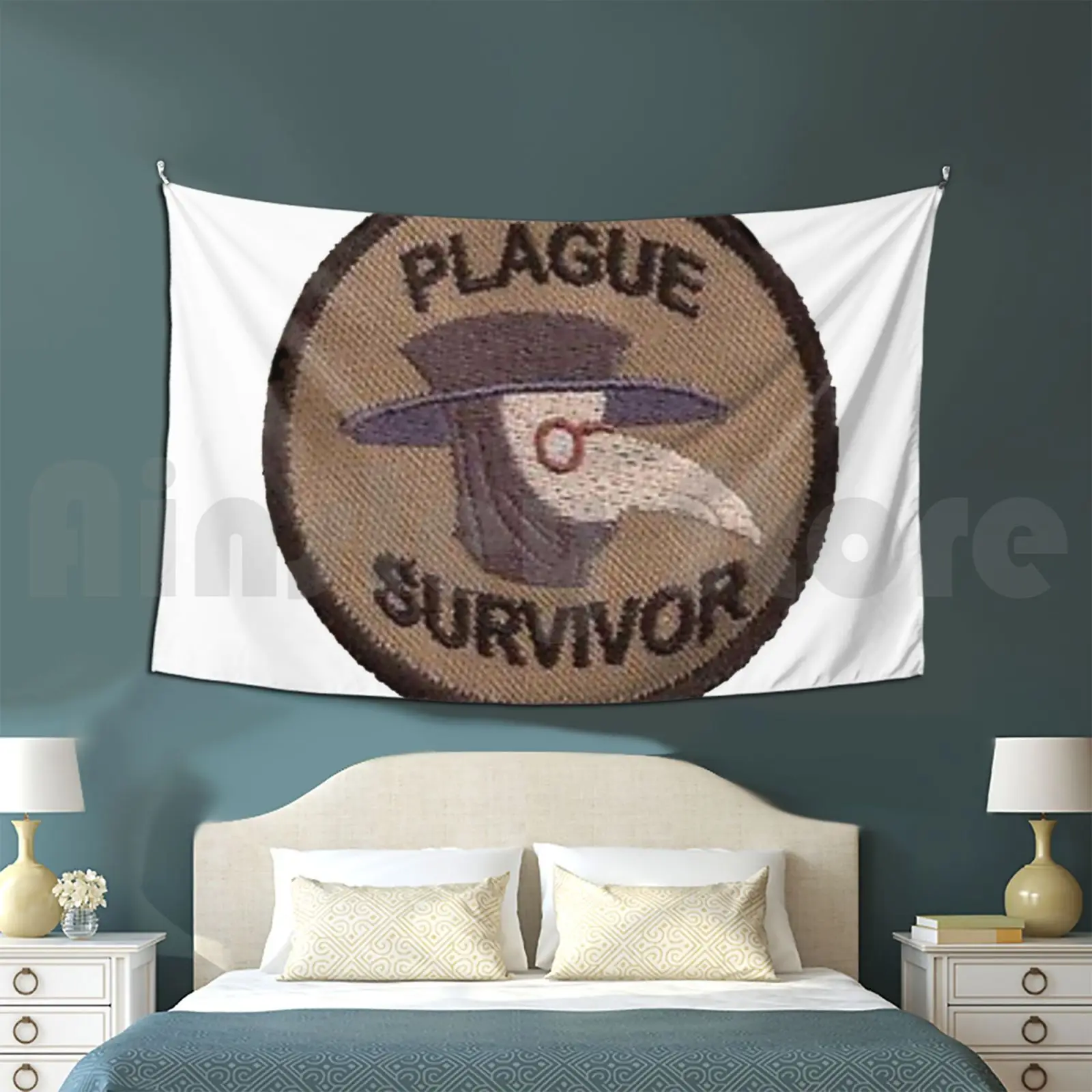 Plague Survivor Tapestry Living Room Bedroom Epidemic Contagion People Containment Dangerous Danger Health The