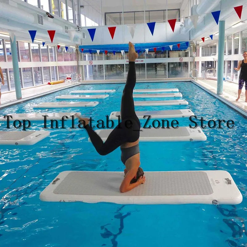 

Gymnastics Taekwondo Water Yoga Mat 2*0.9*0.1m Air Cushion Sport Fitness Floating Mattress Tumble Paddle Board Floating Platform