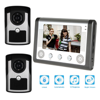 SYSD 7 Inch Color Video Door Phone Wierd Intercom Doorbell with IR Night Vision for Home Security System