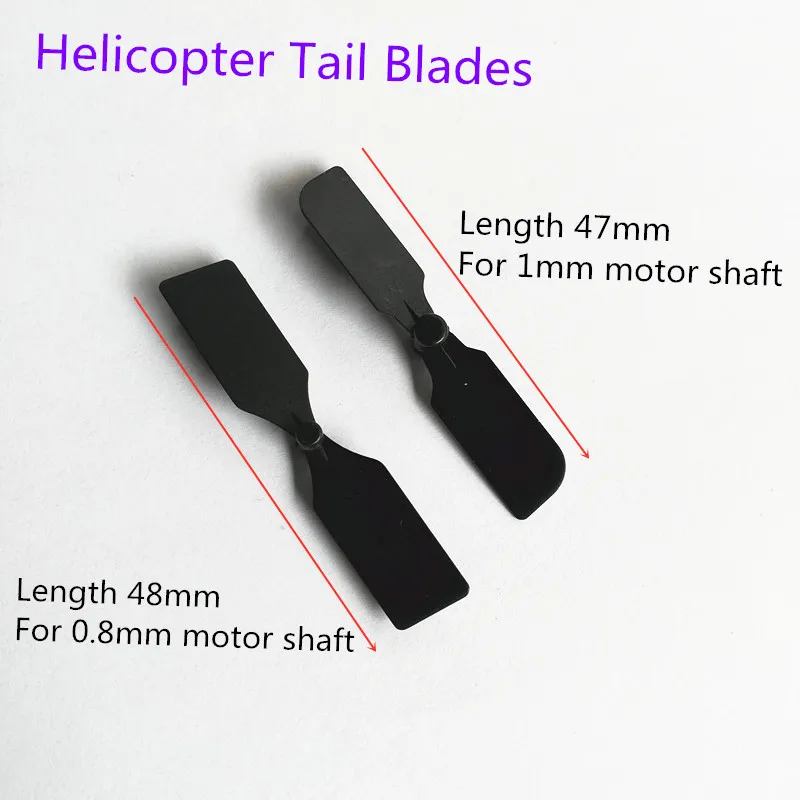 4.7cm 4.8cm 1mm 0.8mm Hole Tail Blades Rotor For r/c Helicopter Spare Parts