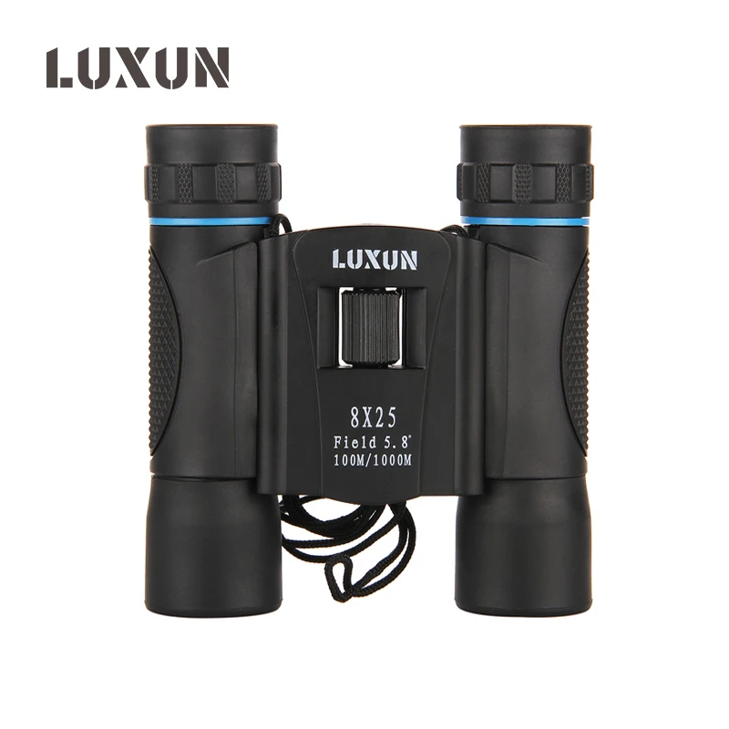 LUXUN Portable Binoculars 8X25 HD High Power Telescope Optical Glass lens Binoculars for Outdoor Travel Camping Hunting