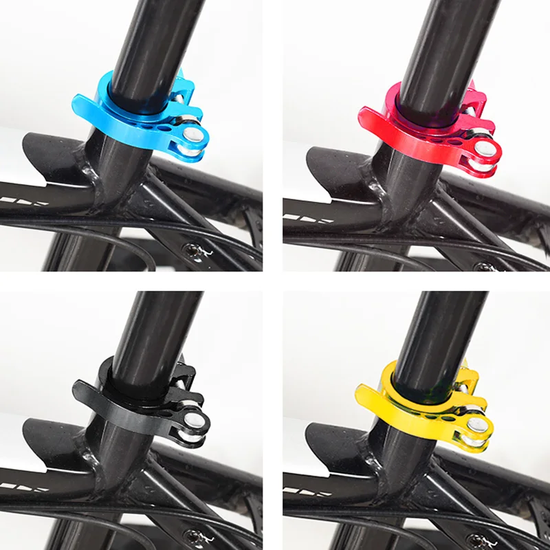 Bicycle Seatpost Clamp Bike Seat Post Tube Clip 31.8mm-34.9mm Quick Release MTB Saddle Bracket Clamp