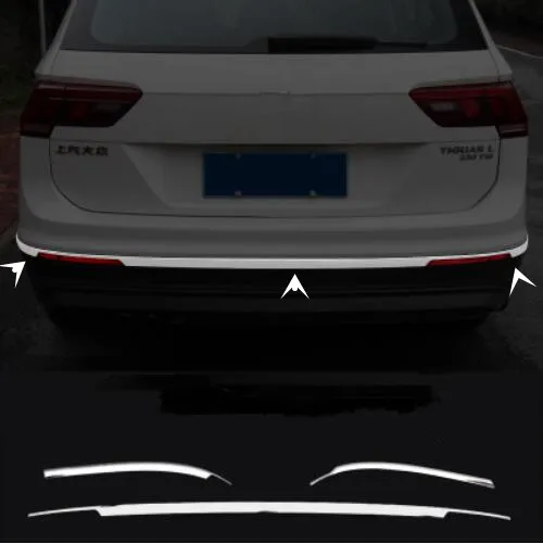 Car stainless steel Rear door tailgate frame Bottom trunk plate trim hoods Fit For Vw Volkswagen Tiguan MK2 2016 2017 2018