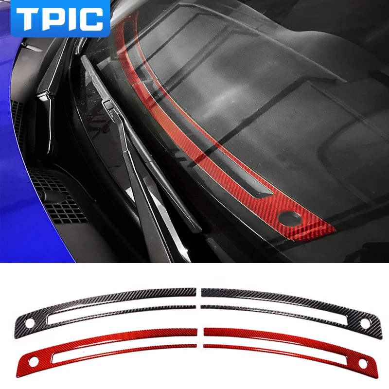 TPIC Carbon Fiber Frame Trim Sticker For Subaru BRZ Toyota 86 2013-2020 Front Air Conditioning Vent Outlet Interior Accessories