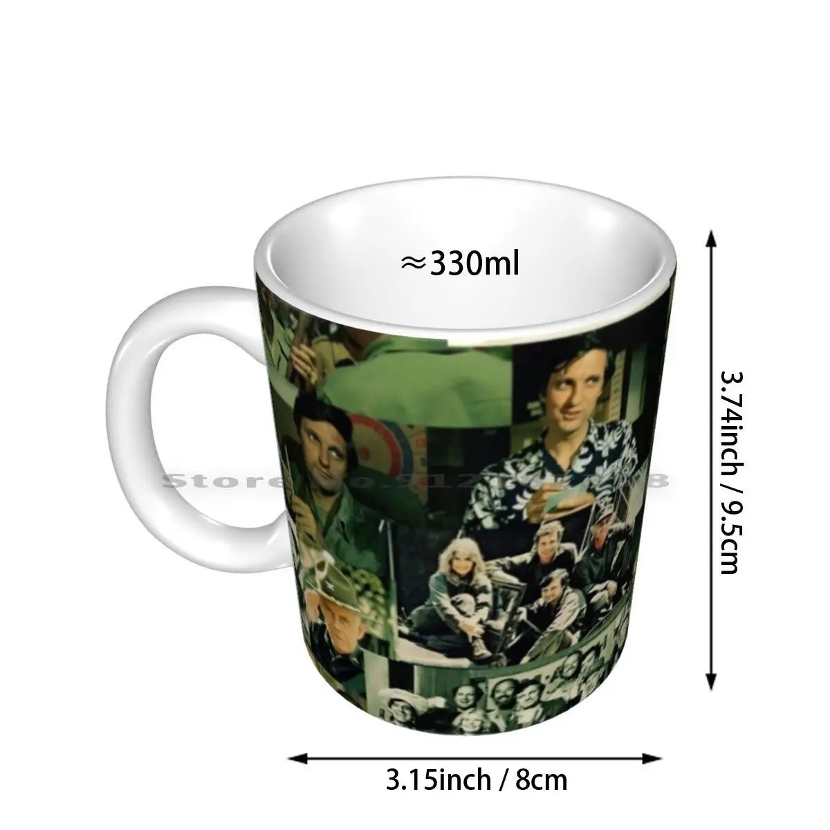 M * A * S * H Ceramic Mugs Coffee Cups Milk Tea Mug Mash Mash 4077 Collage Alan Alda Comedy Green People Army Tv America