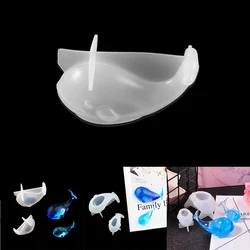 고래 모양 귀여운 동물 에폭시 수지 금형 비누, 3D 공예 장식 펜던트, DIY 실리콘 주조 금형, 보석 제작 도구, 2 가지 크기