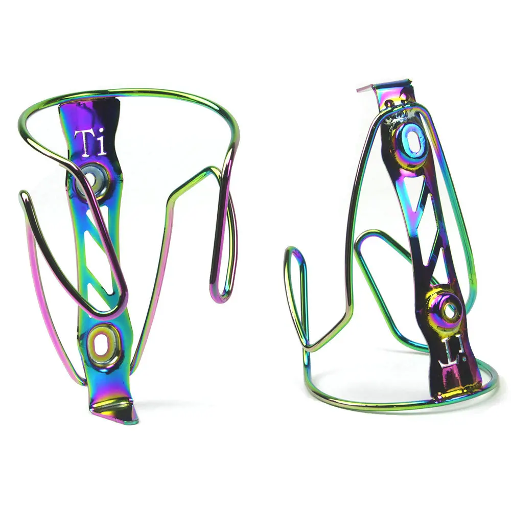 Ultralight Titanium Alloy Bike Water Bottle Cage Rainbow MTB/Road Bicycle botellero Bike Bottle Holder Bike Cycling Bottle Cage