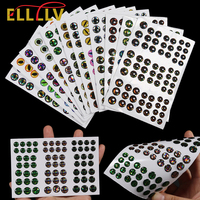 69/183pcs 3mm~10mm Holographic Epoxy 3D Lifelike Fish Eyes DIY Material for Jig/Plastic Lure Fly Tying Streamers Baitfish Making