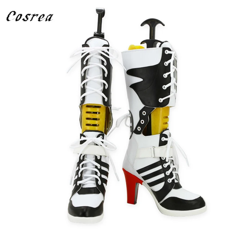 Puntelli per costumi stivali Cosplay per adulti Joker Davidsion accessori scarpe stivali per ragazze donne Halloween