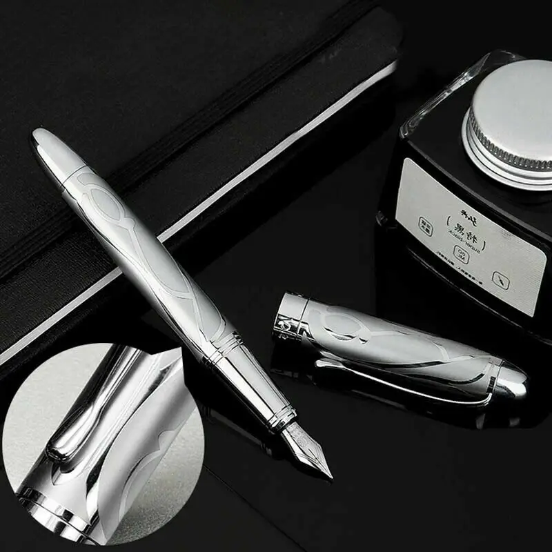 Pluma estilográfica de cobre HongDian 5010, Estilo Vintage, extrafina/fina EF/F 0,4/0,5mm, punta de escritura artesanal, regalo de aniversario de negocios