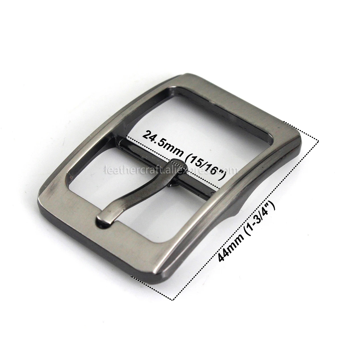 1x 25mm Fashion Metal Plated Belt Buckle Center Bar Single Pin Buckle Leather Craft Belt Strap Webbing Fit for 23-24mm