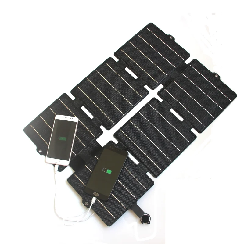 

30W Foldable ETFE Solar Panel Charger 5V Dual USB/DC12V Ouput Portable 12v Battery Charger 20pcs/lot