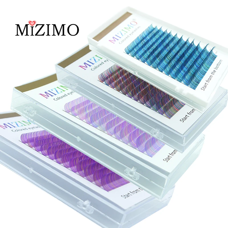 The New Makeup Eyelash Color Grafting Eyelash 8-13mm Mixed Multi-color Mixed Eyelash Extension Tool