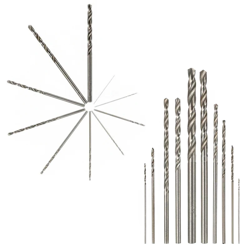 10Pcs Mini Drill HSS Bit Set per Dremel Rotary Tool utensili elettrici ad alta velocità White Twist Wood/Metal Hole Cutter Mini Drill