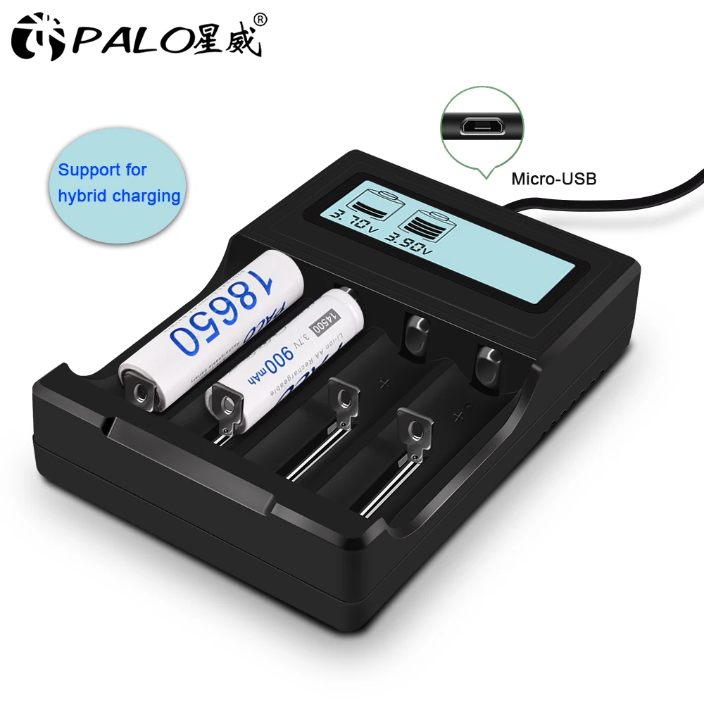 3.7V 16340 16350 Batteria Li-Ion CR123A Batteria Ricaricabile CR123 per Misuratore Fotocamera + Caricatore LCD Per 18650 18500 21700 Batteria