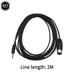 Duży Din 7Pin do DC 3.5mm publiczny komputer TV telefon komórkowy MP3 kabel audio-wideo DIN7P wzmacniacz Audio 0.5M/1M/1.5M/3M