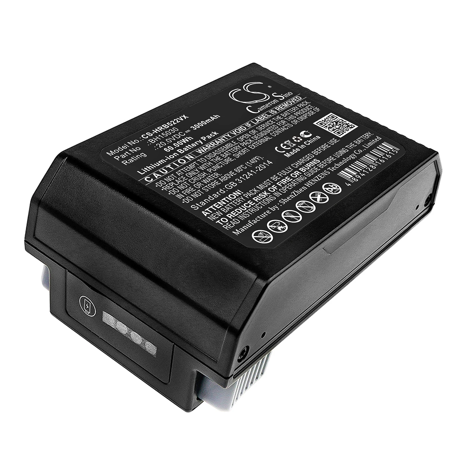 Replacement Battery for VAX  ONEPWR SpotlessGo Cordless BH15030, BH25040 20.0V/mA