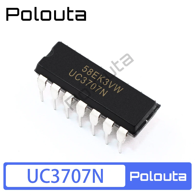 1 Pcs Polouta UC3707N DIP16 Dual Channel Power Driver IC Chip Acoustic Electric Components Kit Arduino Nano Integrated Circuit