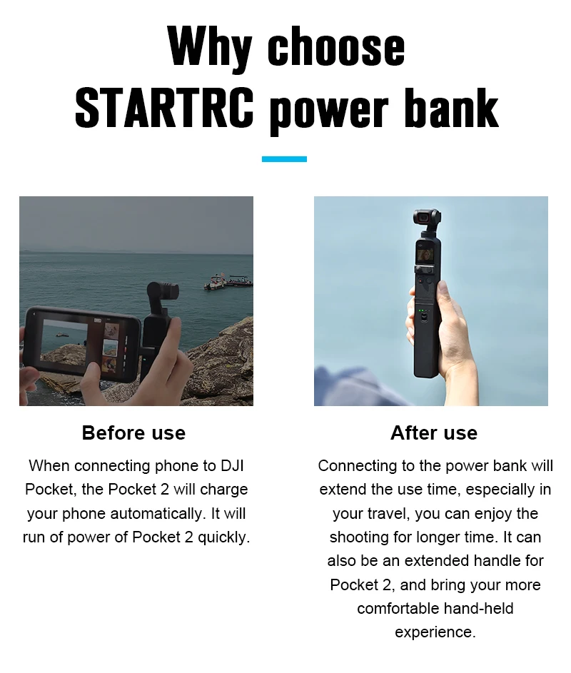 Osmo pocket 2ポータブルモバイルパワーバンクoutdooorハンドヘルド