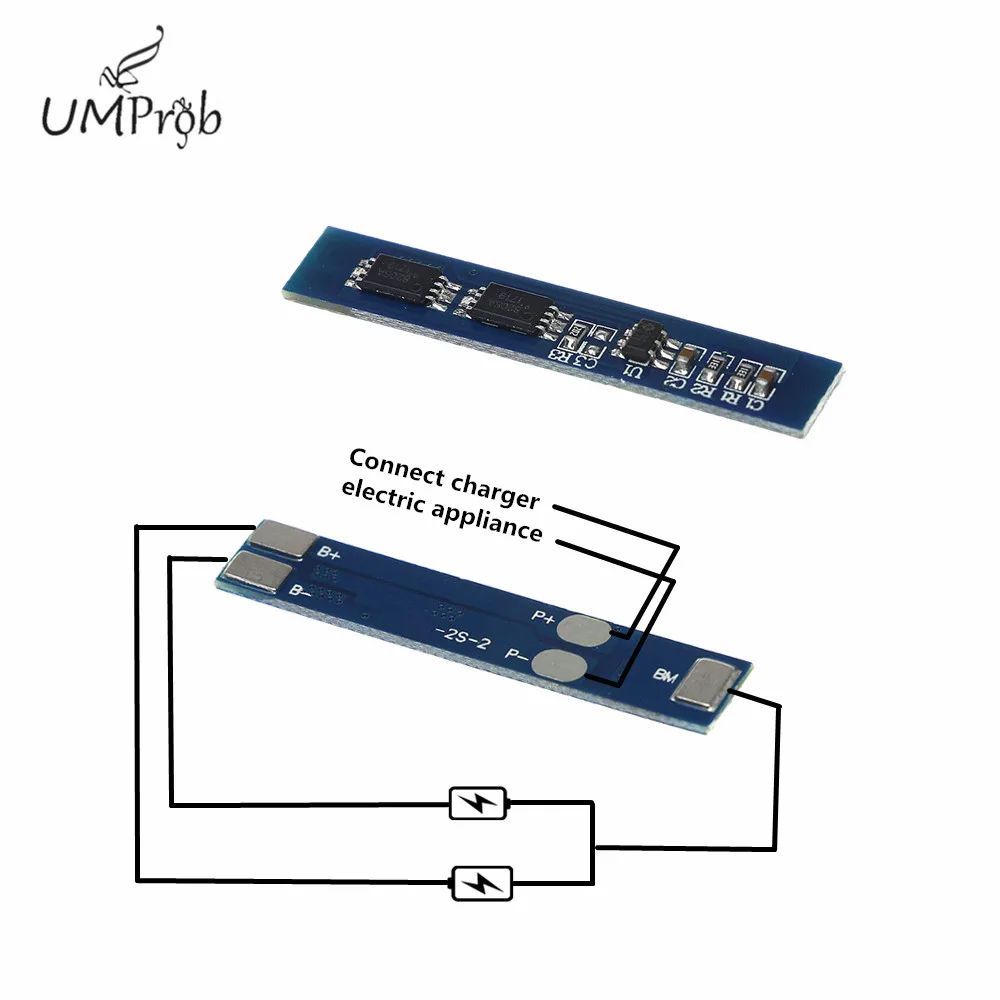 Cargador de batería de litio 2S 3A, placa de protección Bms Pcm para paquete de celdas de Li-ion lipo, 7,4 v, 8,4 V, 18650