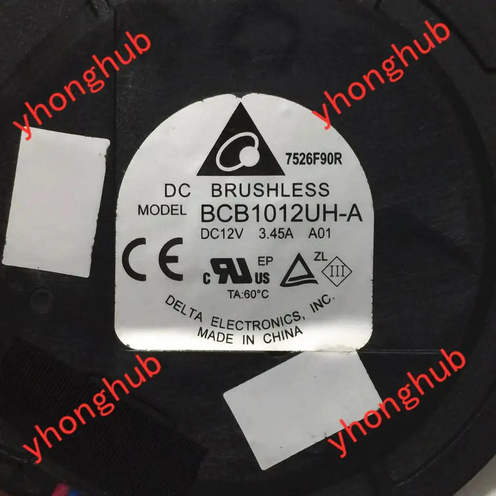 

Delta Electronics BCB1012UH-A A01 DC 12 В 3,45 А 97x87x25 мм 4-проводной охлаждающий вентилятор для сервера