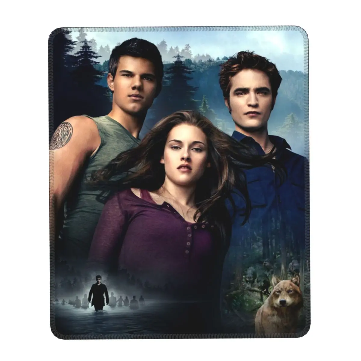 The Twilight Saga Mouse Pad Square Anti-Slip Rubber Mousepad  for Gamer Laptop Desk Pads Vampire Film Fantasy Mouse Mat