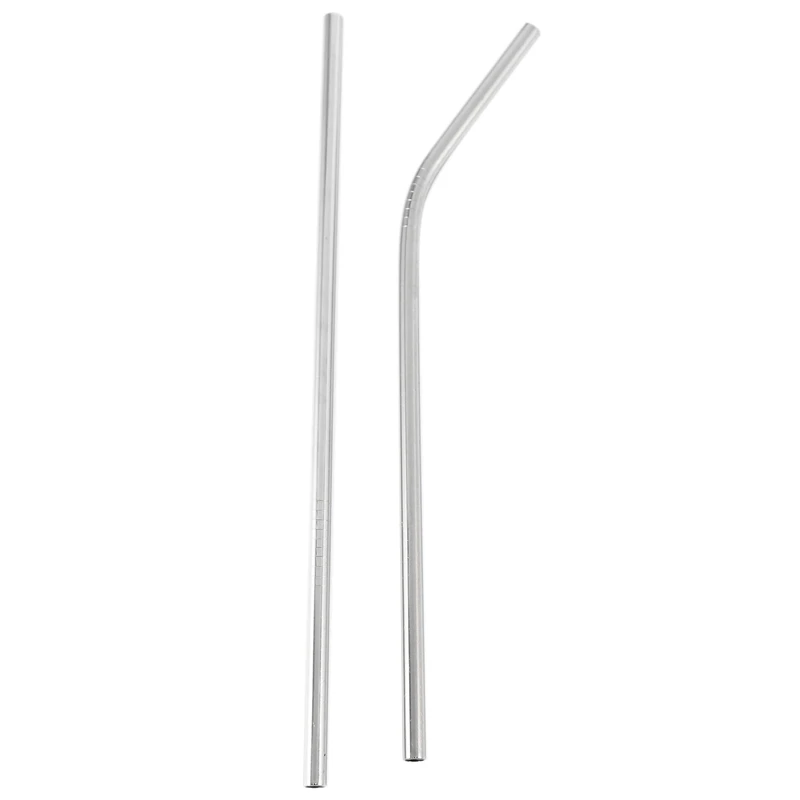 100Pcs Metal Straws Can Be Reused 304 Stainless Steel Drinking Water Pipes 215 Mm X 6 Mm Curved Straws And 50 Straight Straws