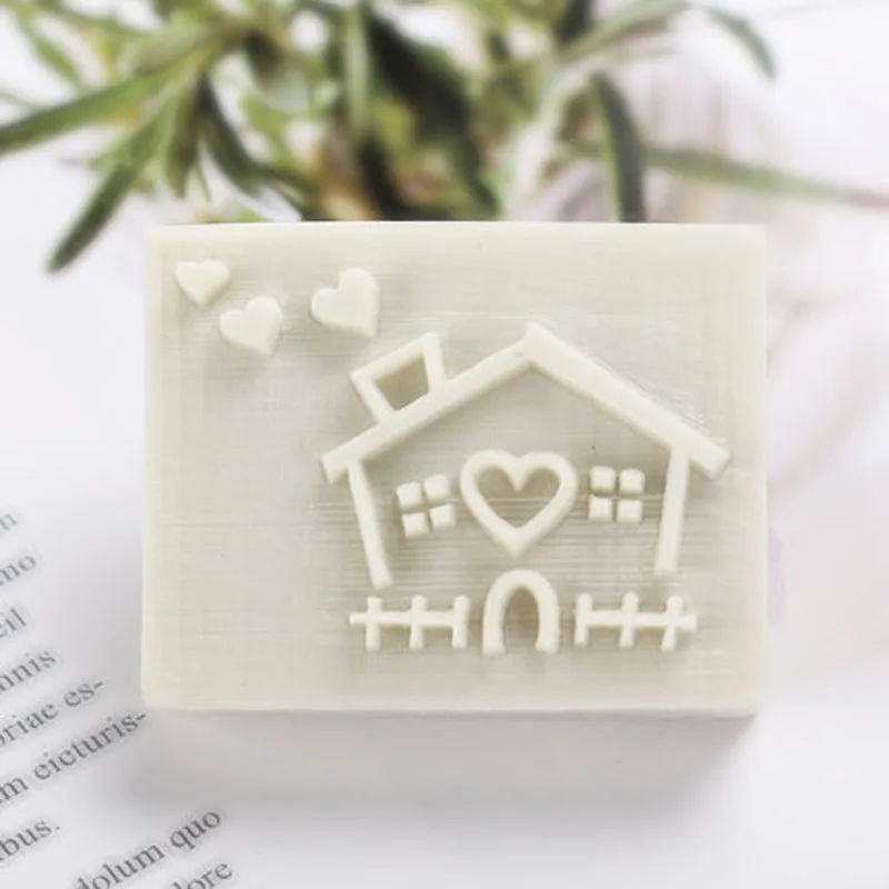 

House Pattern Handmade Soap Stamp, Clear, Natural, Acrylic, Organic, DIY, Making Chapter