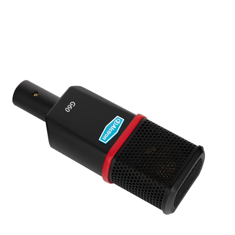 Alctron G60 ไมโครโฟนคอนเดนเซอร์ไดอะแฟรมขนาดใหญ่มืออาชีพ การบันทึกในสตูดิโอ การบันทึกสําหรับครอบครัว การแสดงบนเวที สีดําและสีแดง