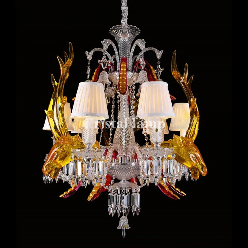 

Luxury Ceiling Crystal Antler Chandelier Bar Hotel Home Decorative Pendant Hanging Lamps Indoor Room Lighting Fixtures for Sale