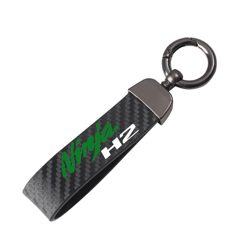 

Carbon fiber motorcycle key chain key ring For Kawasaki Ninja H2 Motorcycle Badge Keyring