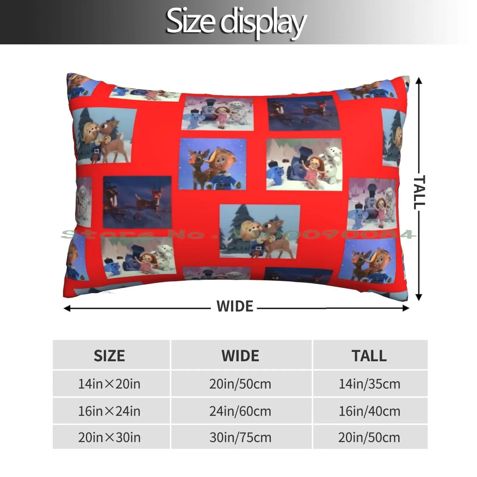 Christmas Rudloph The Red Nosed Reindeer Stop Motion Classic Film Dolly Dentist Sticker Pack Pillow Case 20x30 50*75 Sofa