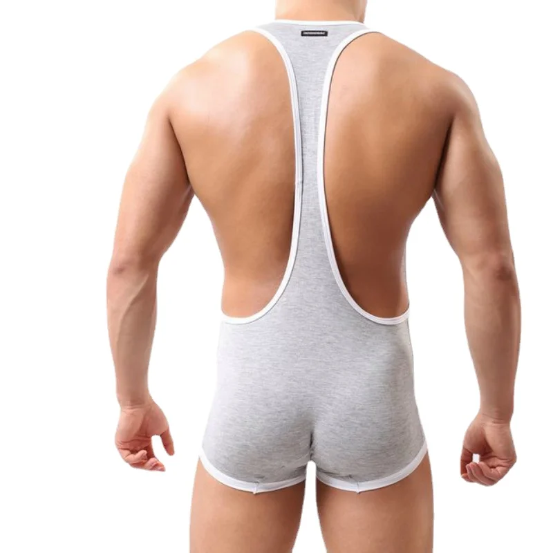 Mens Undershirts Modal Underwear Sexy Jumpsuit Leotard Bodysuit Wrestling Singlet Bugle Pouch Bodybuilding Sportswear Sleepwear