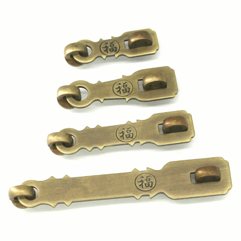 

156mm Wood Door Brass Hasp Furniture Buckle Cabinet Lock Antique Chinese Drawer Bolt Garden Anti-Theft Latch Hardware Part