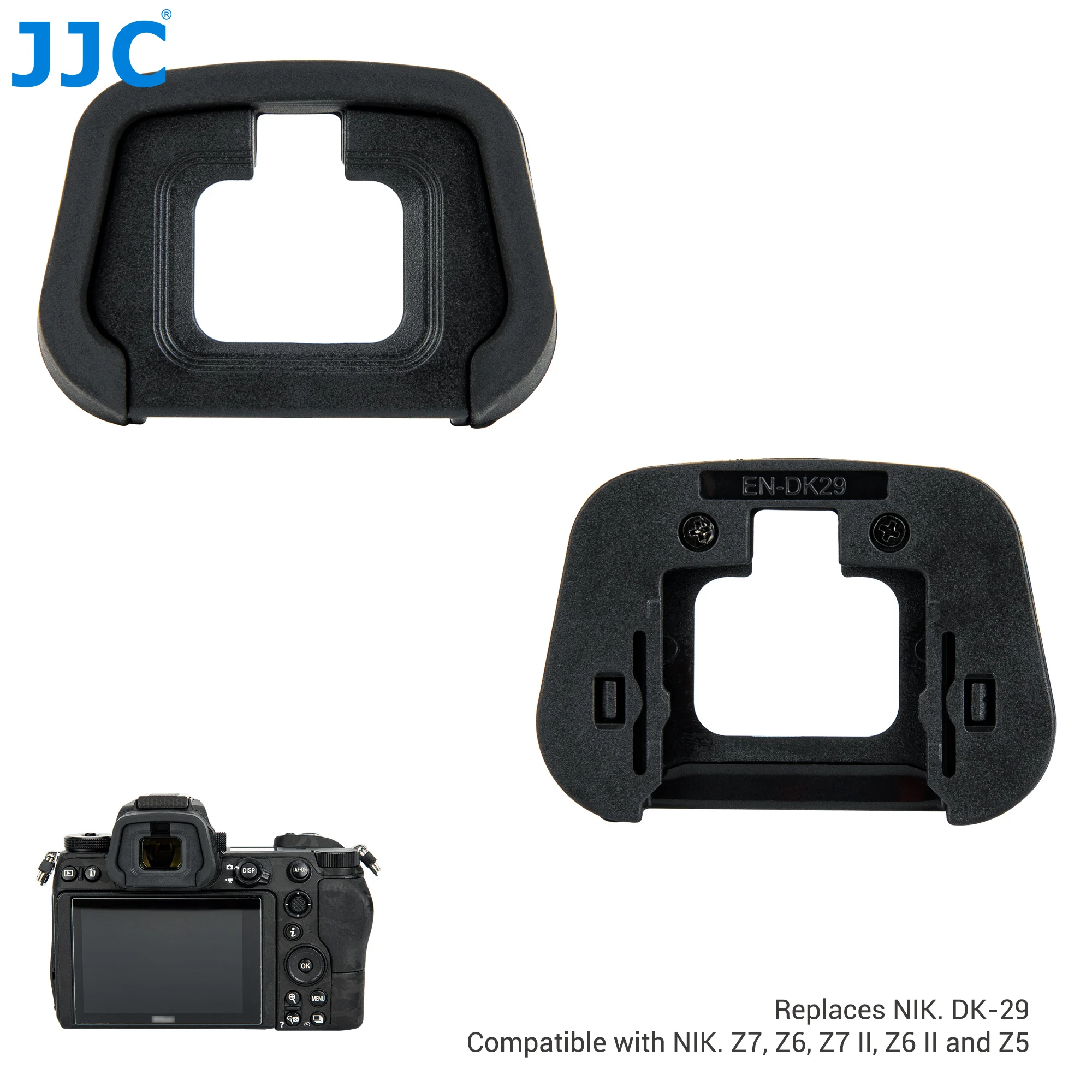 JJC Camera Eyecup EySIM thatViewfinder Eye Cup pour Nikon Z6III Z6II Z7II Z7 Z6 Z7 II Z6 II Z5 Eyeshade Accessoires Remplace DK-29