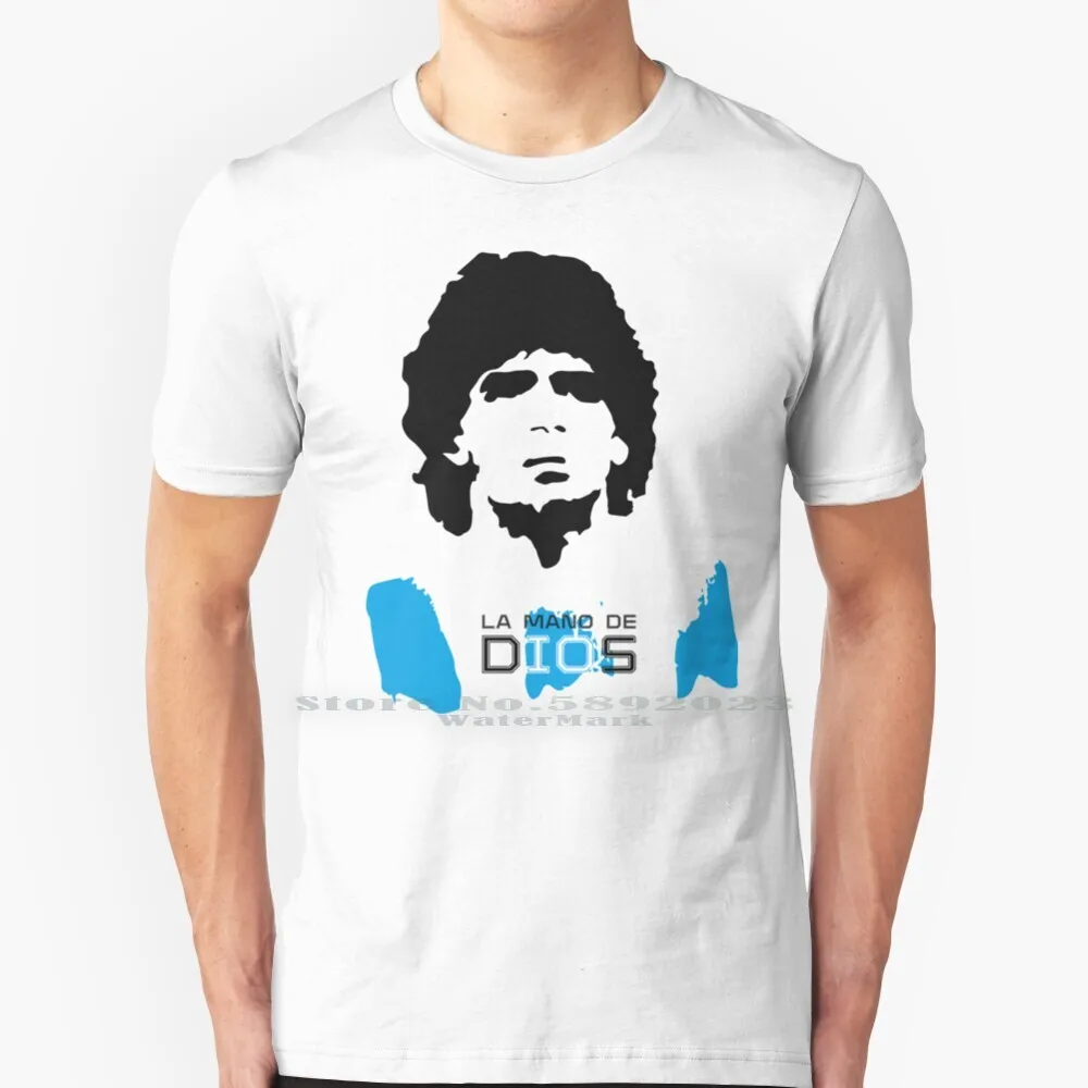 Maradona-Camiseta de Dios 100% de algodón puro, de gran tamaño camiseta de fútbol de Maradona, Argentina, fútbol, Antonio Napoli, Antonio, Maradona, Ronaldo, Brasil