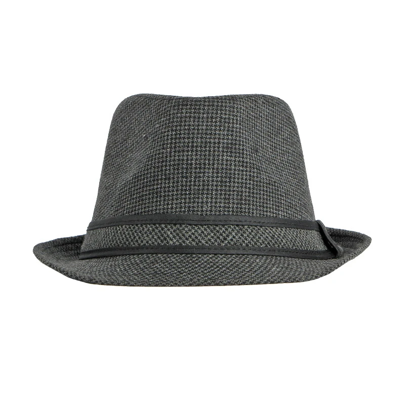 Houndstooth Jazz Hat For Men Women Spring Autumn Panama Hat British Vintage Top Hat Jazz Hats Unisex Fedora Hat NZ194