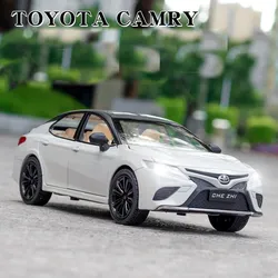 Diecast Toy Vehicle Model 1:24 Scale Toyota Camry Car Pull Back Sound & Light Doors Openable Educational Collection Gift Kid