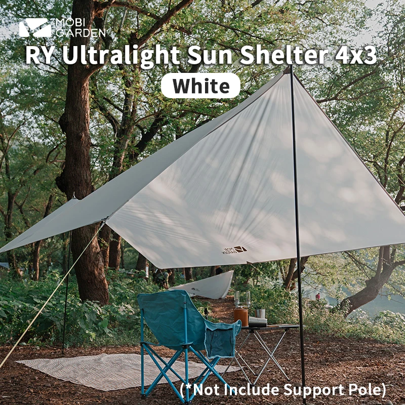 

MOBI GARDEN Camping Sun Shelter RY 20D Nylon Tent 0.84kg Ultralight Multi-person Outdoor PU3000mm Portable Sunshade Picnic Light