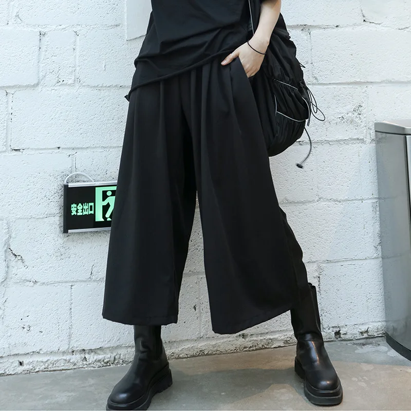 Ladies Wide Leg Pants Spring And Autumn New Yamamoto Style Classic Dark Loose Casual Art Large Size Wide Leg Skirt