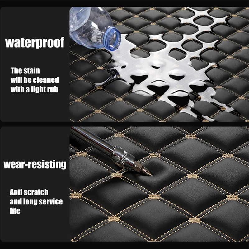 Leather Car Trunk Mat for Ford Focus 2004 - 2020 Mk2 Mk3 Mk4 Cargo Liner Boot Pad 2013 2014 2015 2016 2017 2018 2019 2021 2022