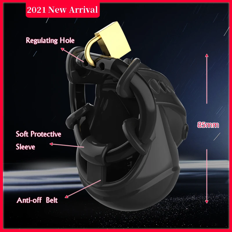 New Soft Silicone Cock Cage Male Fully Restraint Chastity Device Adjustable Cuff Penis Ring Anti-off Belt Sex Toys For Men A500