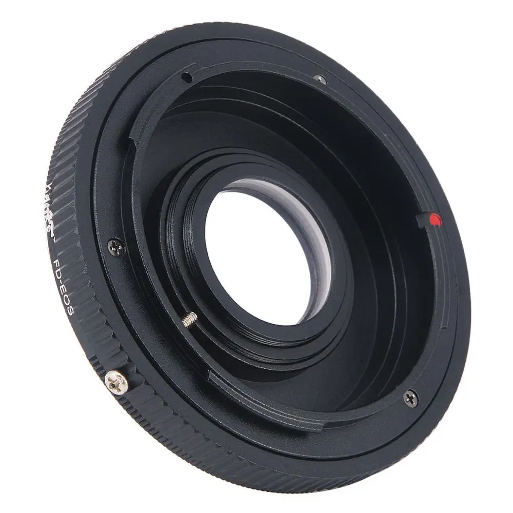 Haoge Lens Adapter with Focusing Correction Glass for Canon FD Lens to Canon EOS EF EFS Camera