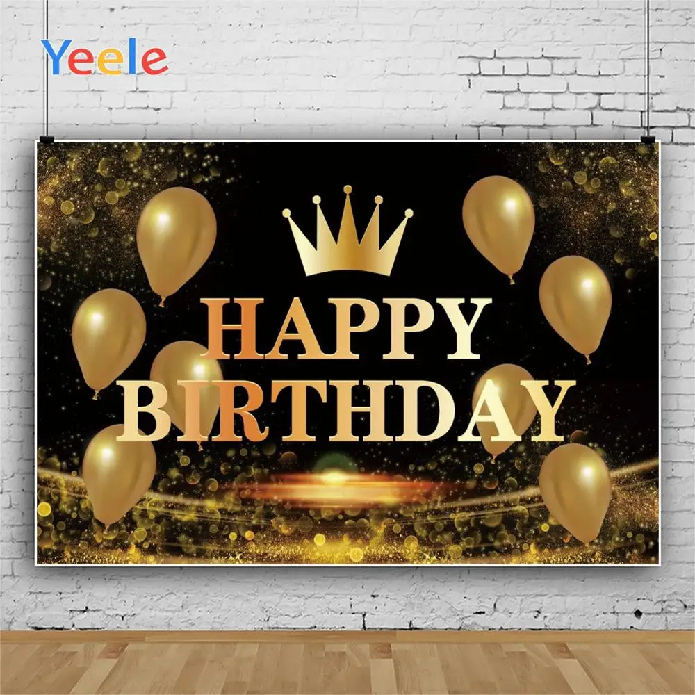 Yeele-تاج ذهبي للبالغين ، خلفية بالون ، استوديو صور ، للزينة ، حجم مخصص