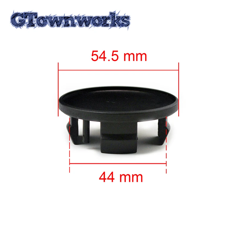 4pcs 55mm(2.17in) Plain Wheel Center Cap For Car Rim ABS Plastic Black Hubcap Dust Cover Auto Replacement Parts Accessories