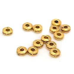 Antique Gold Color Wheel Metal Spacer Loose Beads For Jewelry Making Diy Bracelet Necklace Earring Accessories Wholesale